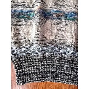 Vintage Private Club Textured Knit Sweater Medium Geometric Coogi Style Korea
